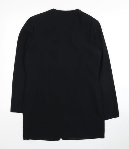 Richards Womens Black Polyester Jacket Blazer Size 10 - Shoulder Pads