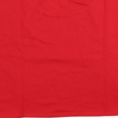 Oh My Days Womens Red Striped Polyester Pullover Sweatshirt Size 12 Pullover - Chiffon Sleeves
