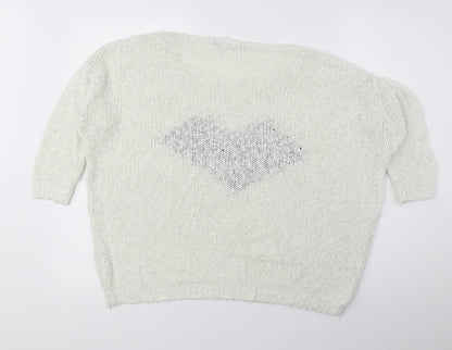 Womens UK Size M Store Twenty One Ivory Pullover Jumper