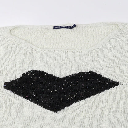 Womens UK Size M Store Twenty One Ivory Pullover Jumper