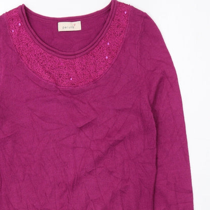 Womens UK Size 10 Per Una Pink Pullover Jumper