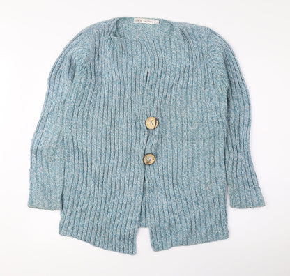 Womens UK Size S EWM Blue Cardigan Jumper