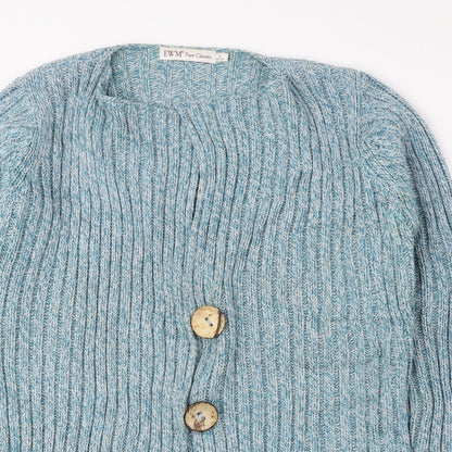 Womens UK Size S EWM Blue Cardigan Jumper