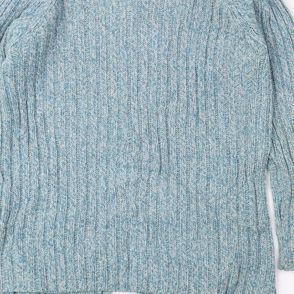 Womens UK Size S EWM Blue Cardigan Jumper