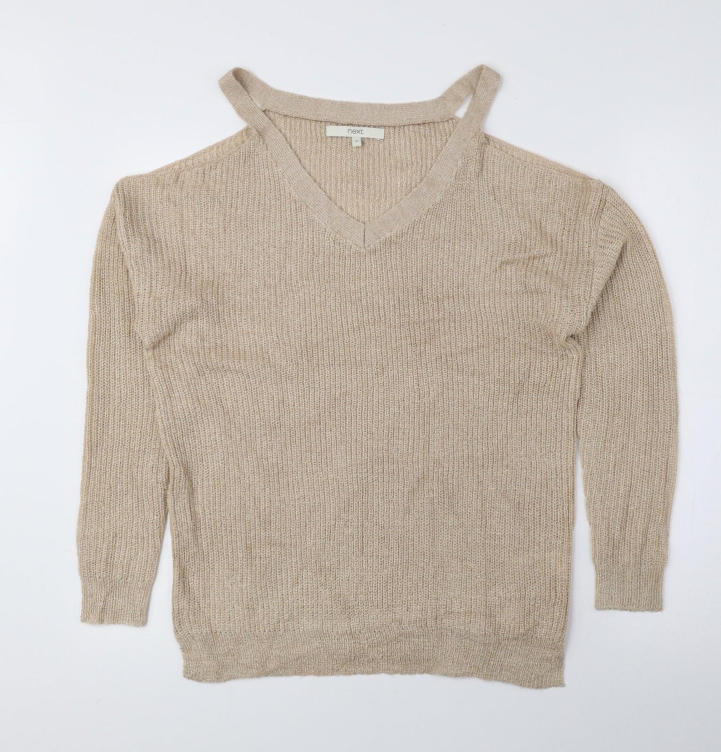 Womens UK Size 10 NEXT Beige Pullover Jumper