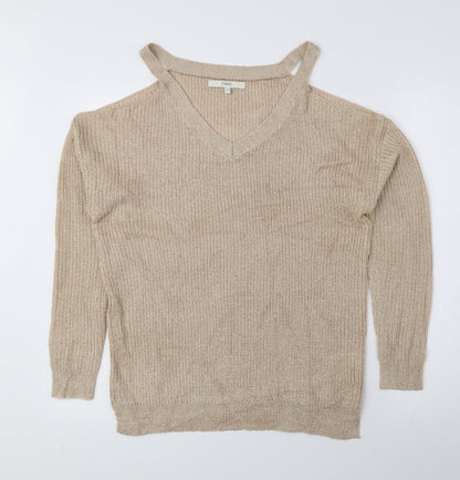 Womens UK Size 10 NEXT Beige Pullover Jumper