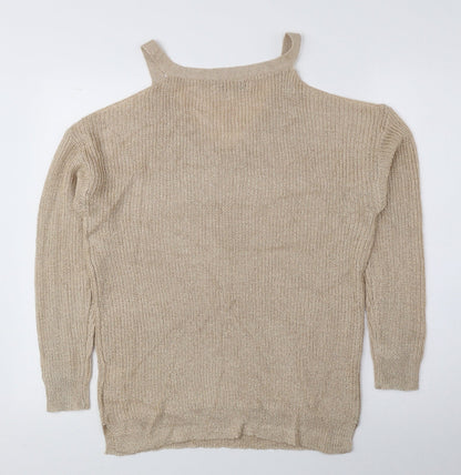 Womens UK Size 10 NEXT Beige Pullover Jumper