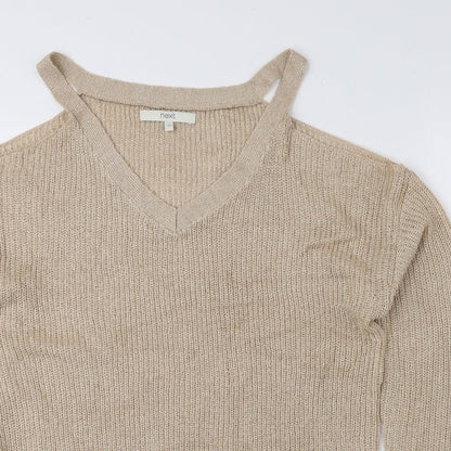 Womens UK Size 10 NEXT Beige Pullover Jumper