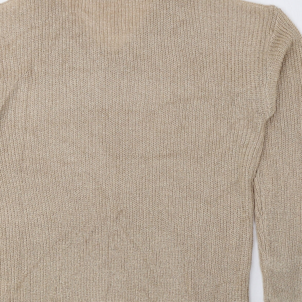 Womens UK Size 10 NEXT Beige Pullover Jumper