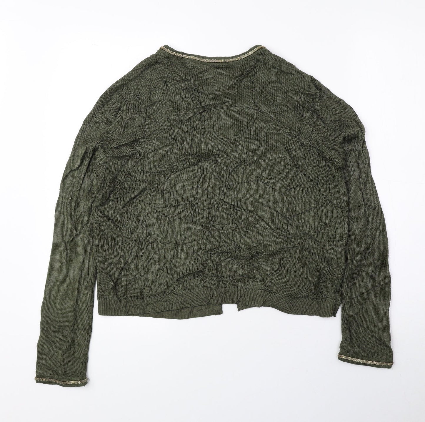 Womens UK Size 10 Per Una Green Cardigan Jumper
