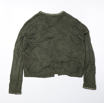 Womens UK Size 10 Per Una Green Cardigan Jumper