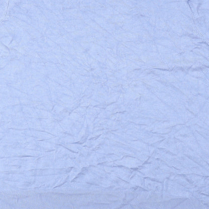 Marks and Spencer Womens Blue Viscose Basic Blouse Size 16 Round Neck