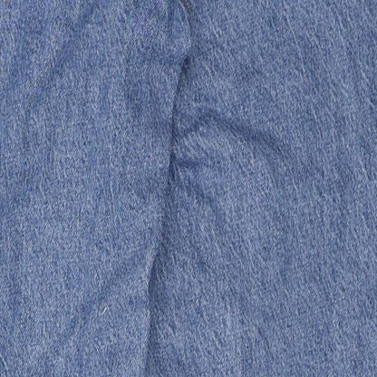 Denim & Co. Womens Blue Cotton Mom Jeans Size 10 L28 in Regular Zip