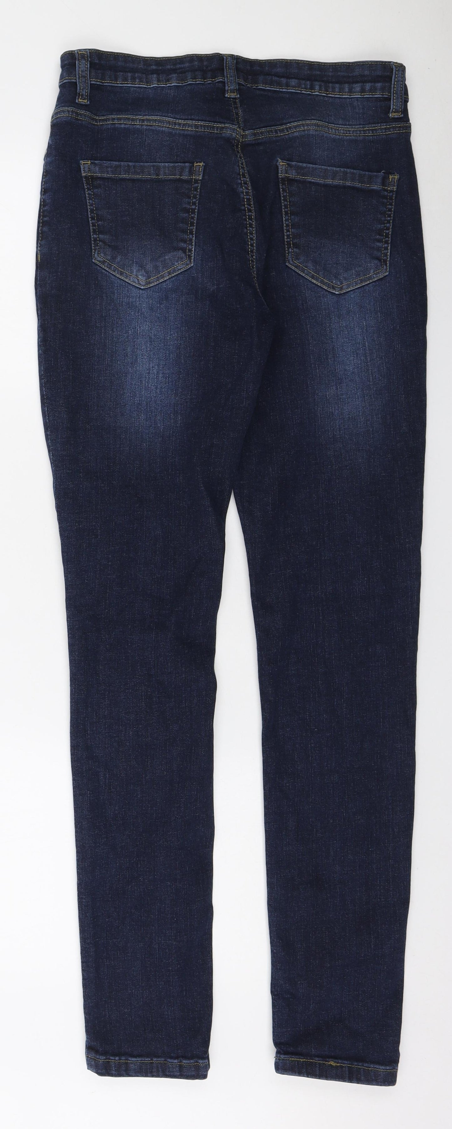 I SAW IT FIRST Womens Blue Cotton Skinny Jeans Size 30 in L30 in Regular Zip