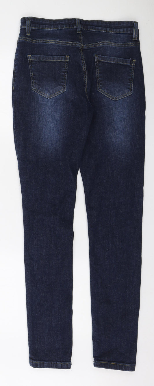 I SAW IT FIRST Womens Blue Cotton Skinny Jeans Size 30 in L30 in Regular Zip