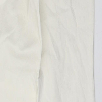 Principles Womens Ivory Cotton Bootcut Jeans Size 8 L29 in Regular Zip