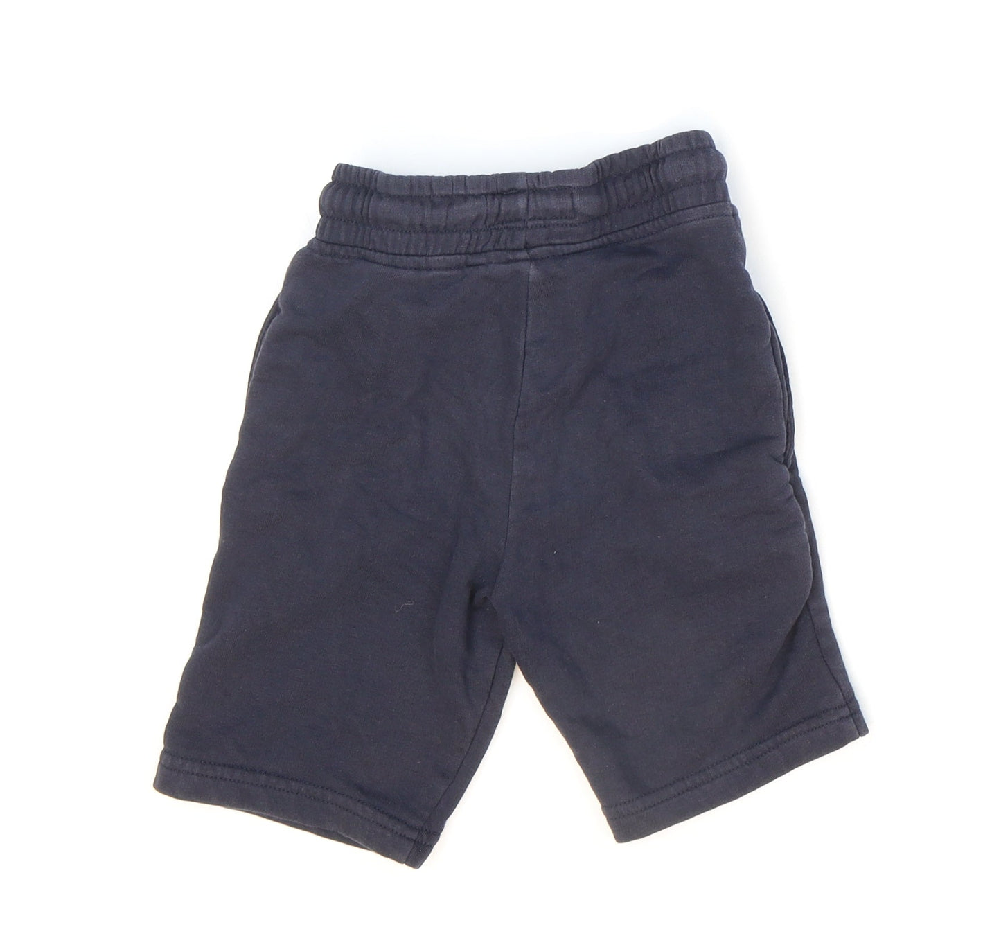 NEXT Boys Blue Cotton Sweat Shorts Size 5-6 Years Regular Drawstring