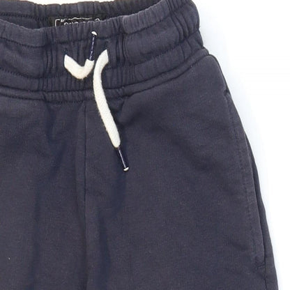 NEXT Boys Blue Cotton Sweat Shorts Size 5-6 Years Regular Drawstring