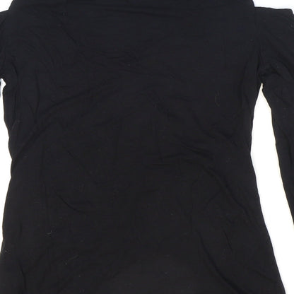 Womens UK Size S Body Flirt Black Basic T-Shirt