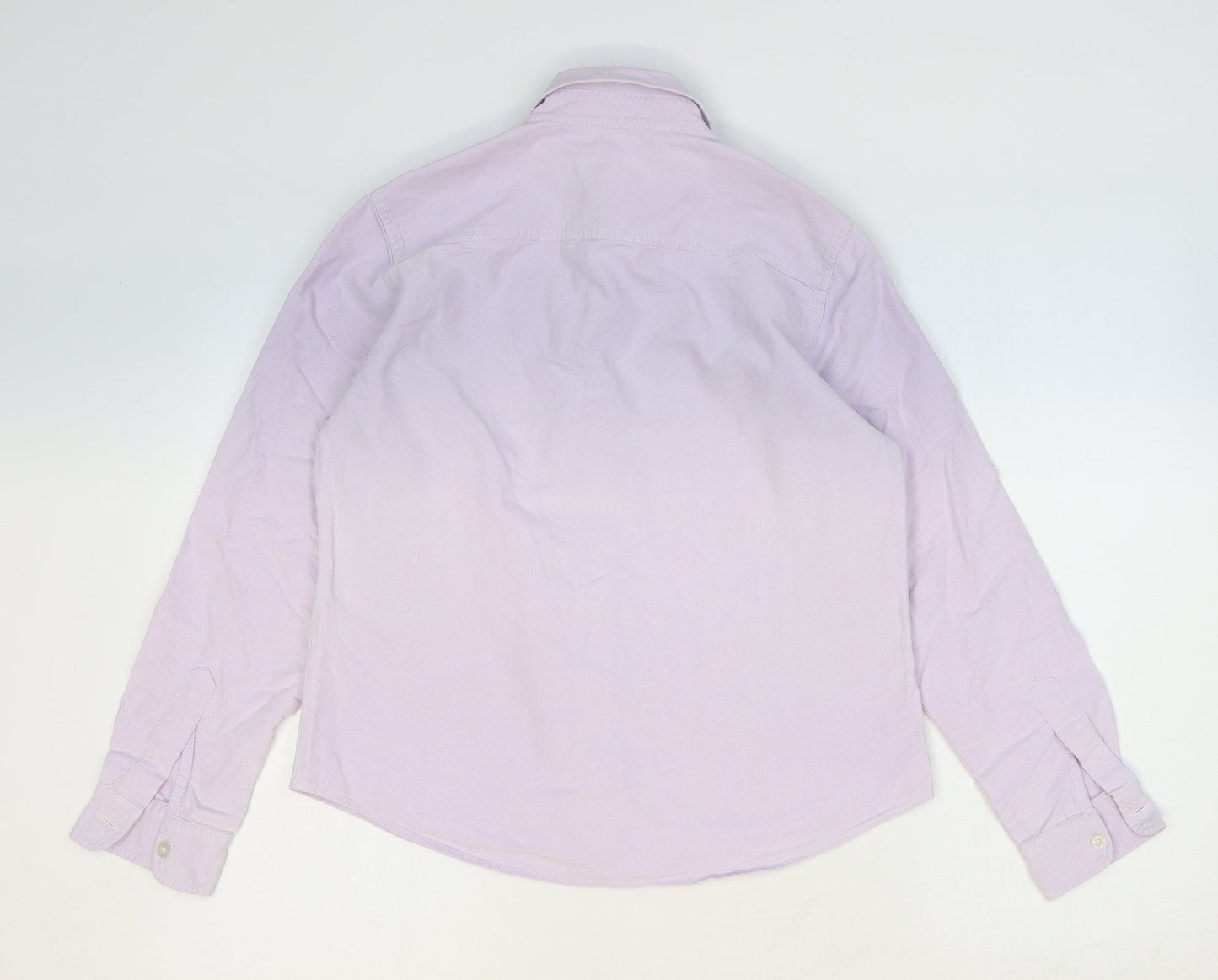 Hawkshead Womens Purple 100% Cotton Basic Button-Up Size 12 Collared