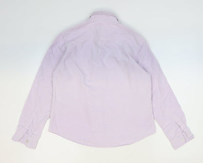 Hawkshead Womens Purple 100% Cotton Basic Button-Up Size 12 Collared