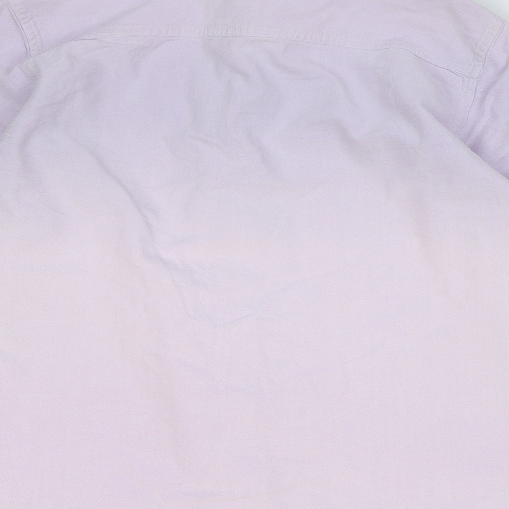 Hawkshead Womens Purple 100% Cotton Basic Button-Up Size 12 Collared