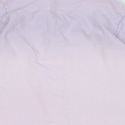 Hawkshead Womens Purple 100% Cotton Basic Button-Up Size 12 Collared