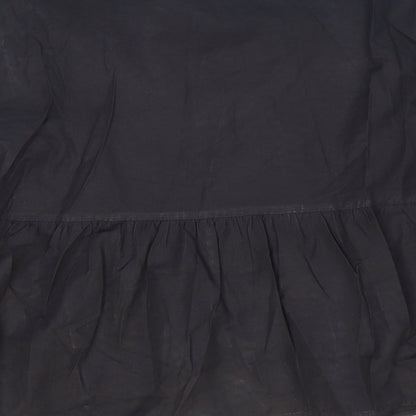 Primark Womens Black Cotton Basic Button-Up Size 10 Collared