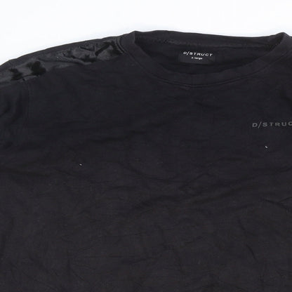 D/struct Mens Black Cotton Pullover Sweatshirt Size XL
