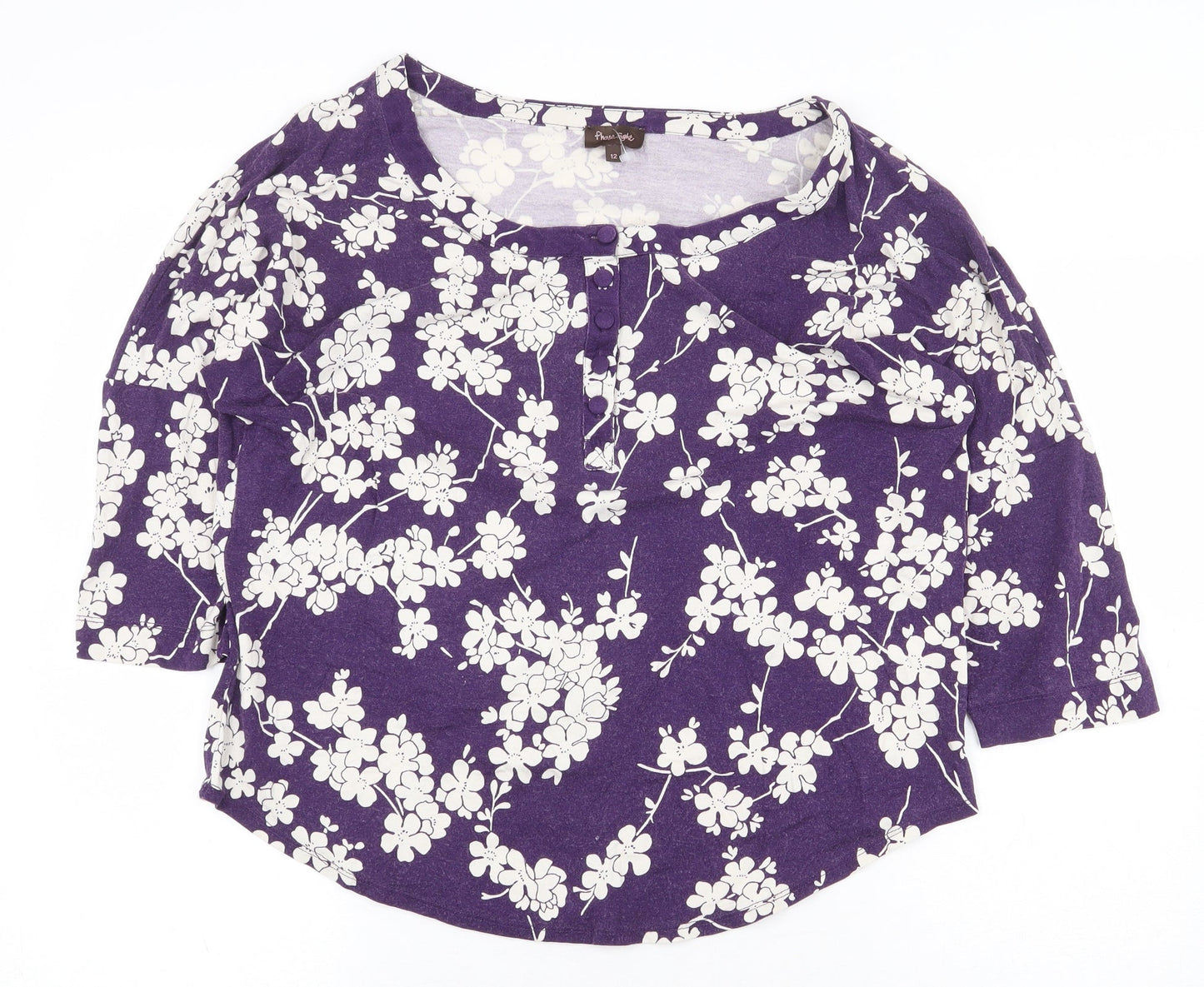 Womens UK Size 12 Phase Eight Purple Basic Blouse
