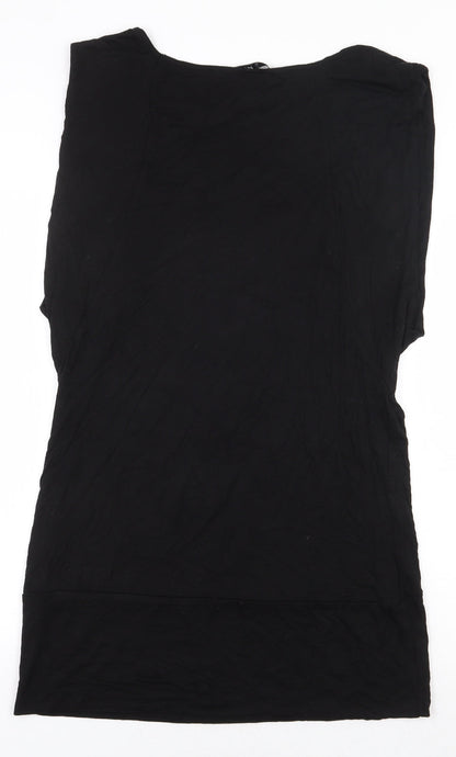 Womens UK Size 14 Kaleidoscope Black Basic Blouse