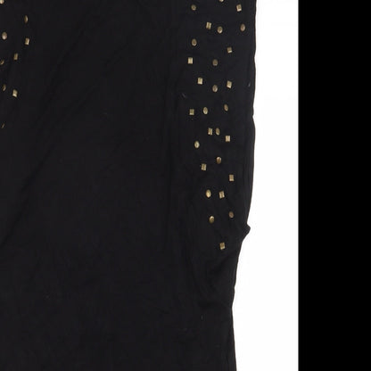 Womens UK Size 14 Kaleidoscope Black Basic Blouse