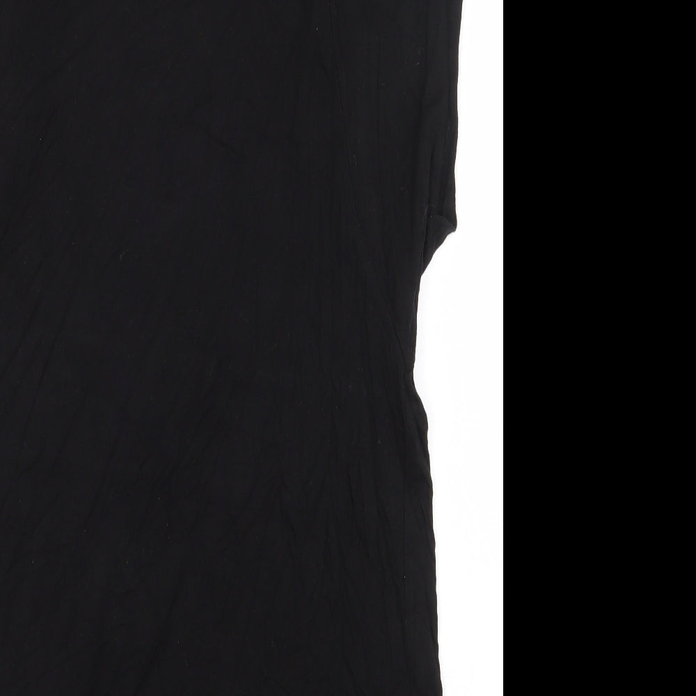 Womens UK Size 14 Kaleidoscope Black Basic Blouse