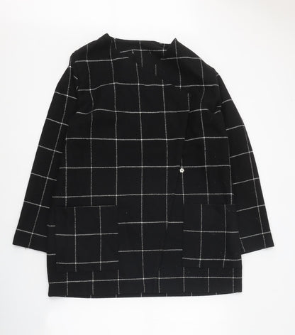 Womens UK Size 14 Peacocks Black Overcoat