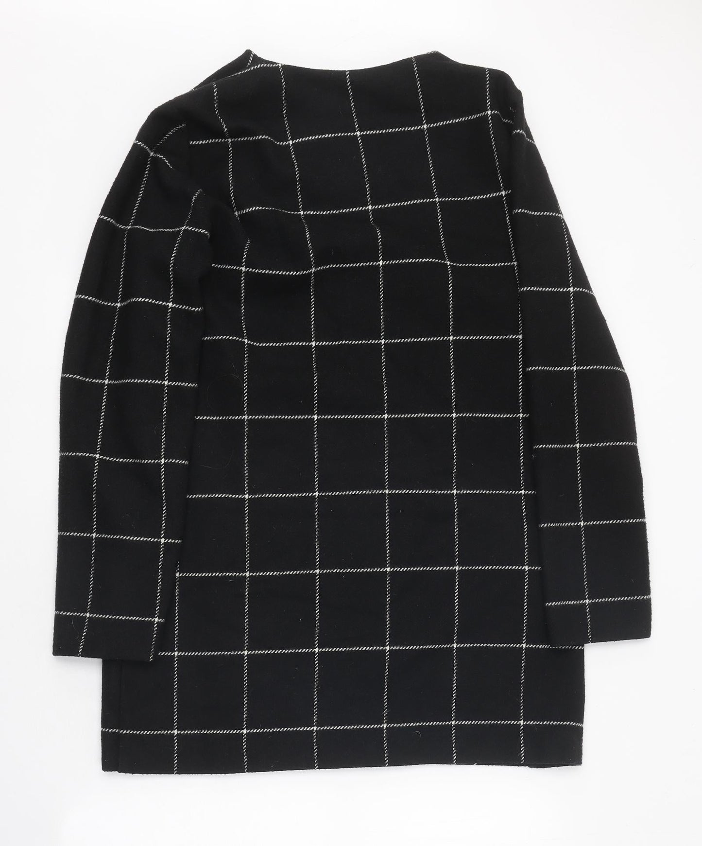 Womens UK Size 14 Peacocks Black Overcoat