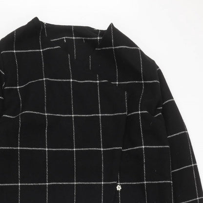 Womens UK Size 14 Peacocks Black Overcoat