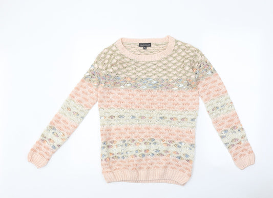 Womens UK Size 6 Warehouse Multicoloured Pullover Jumper