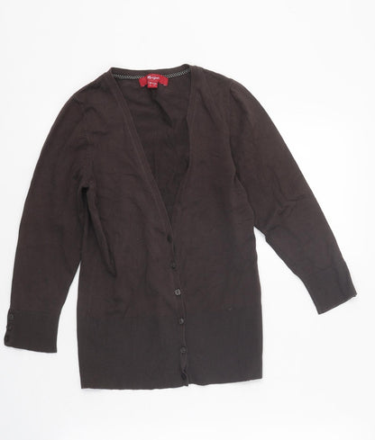 Womens UK Size 8 Monsoon Brown Cardigan Jumper
