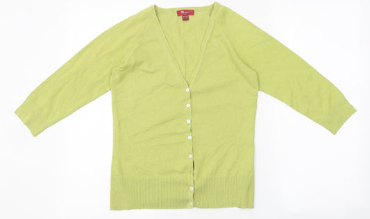 Womens UK Size 8 Monsoon Green Cardigan Jumper