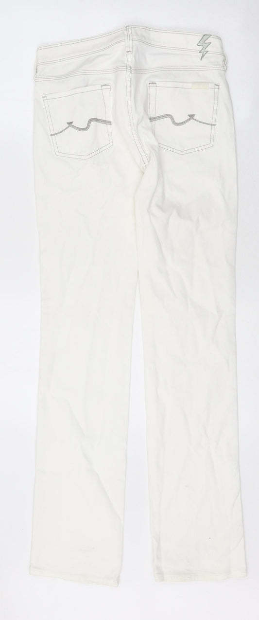 Womens UK Size 30 in Preworn Regular Fit Skinny White Jeans
