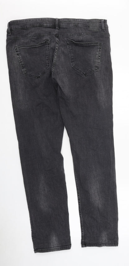 Womens UK Size 34 in ONLY & SONS Slim Fit Straight Black Jeans