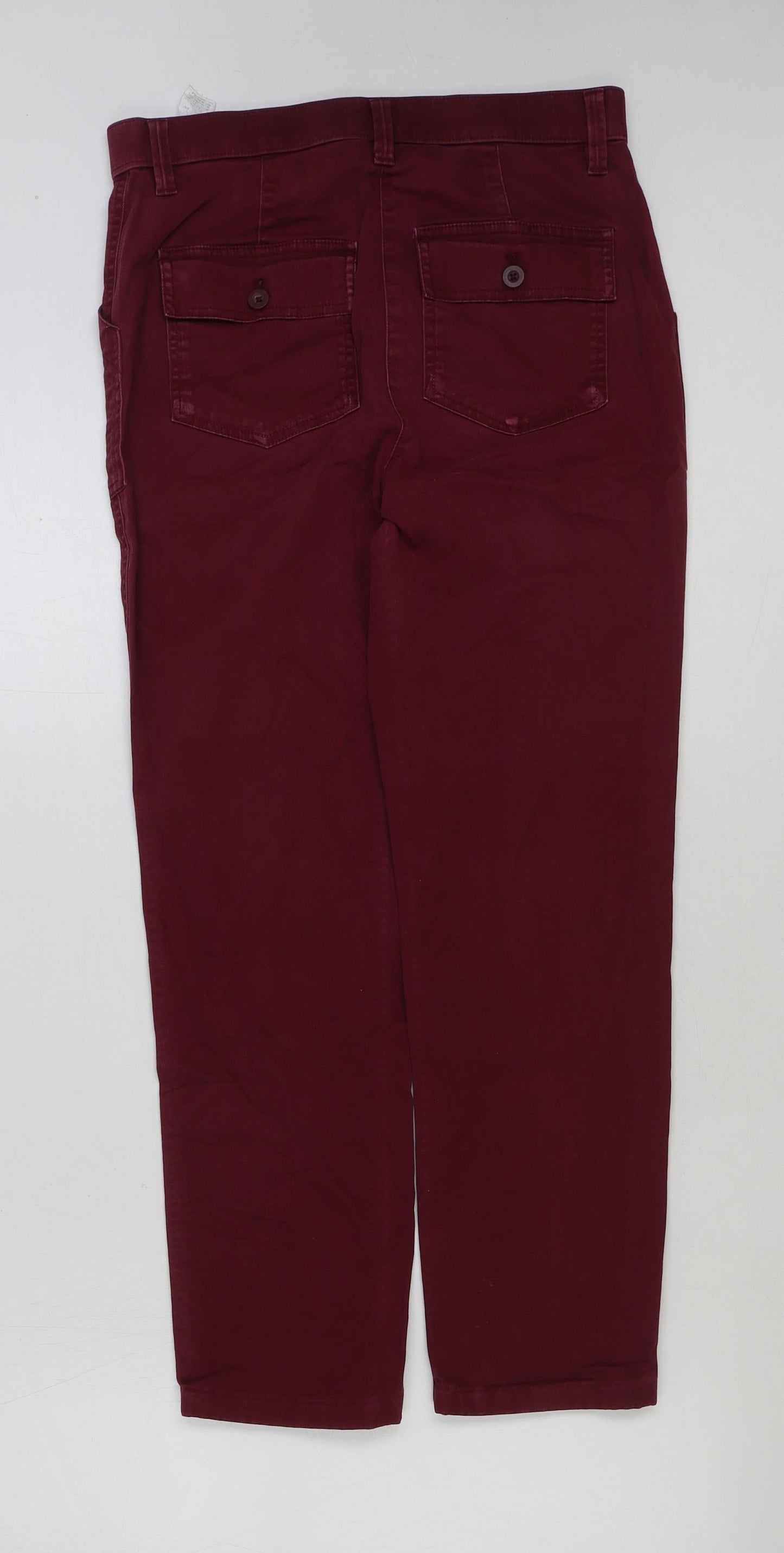 Womens UK Size 10 Marks and Spencer Slim Fit  Red Trousers