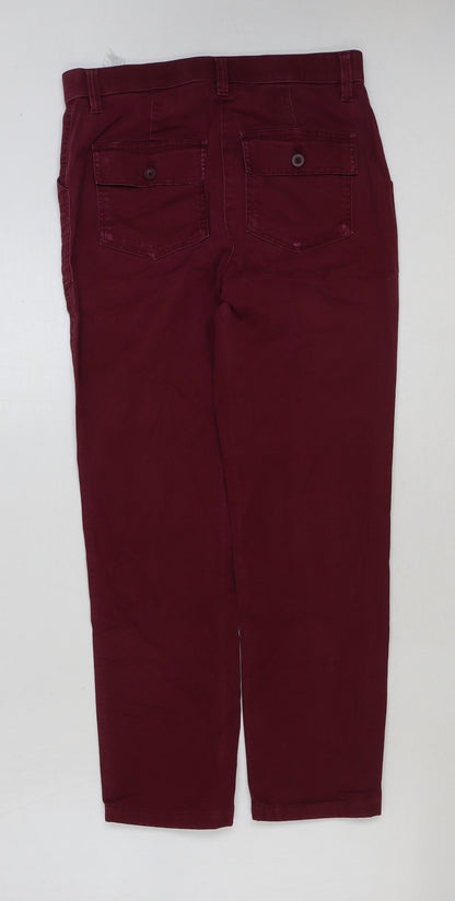 Womens UK Size 10 Marks and Spencer Slim Fit  Red Trousers