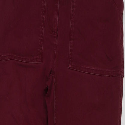 Womens UK Size 10 Marks and Spencer Slim Fit  Red Trousers