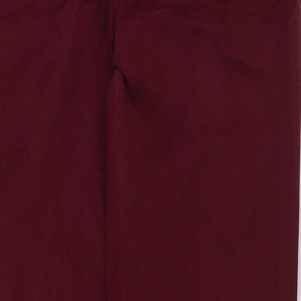 Womens UK Size 10 Marks and Spencer Slim Fit  Red Trousers