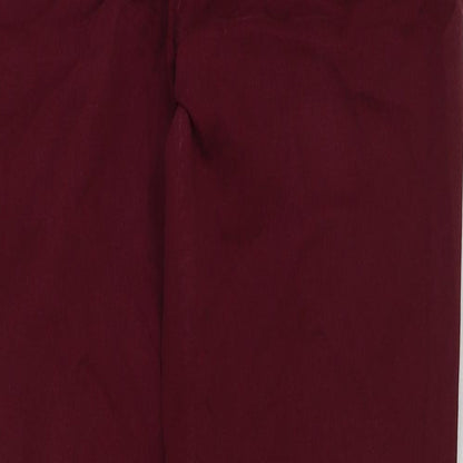 Womens UK Size 10 Marks and Spencer Slim Fit  Red Trousers
