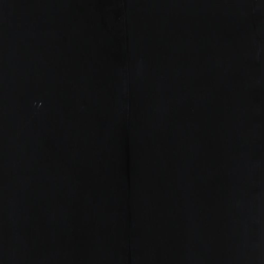 NEXT Womens Black Cotton Skinny Jeans Size 12 L26 in Regular Button