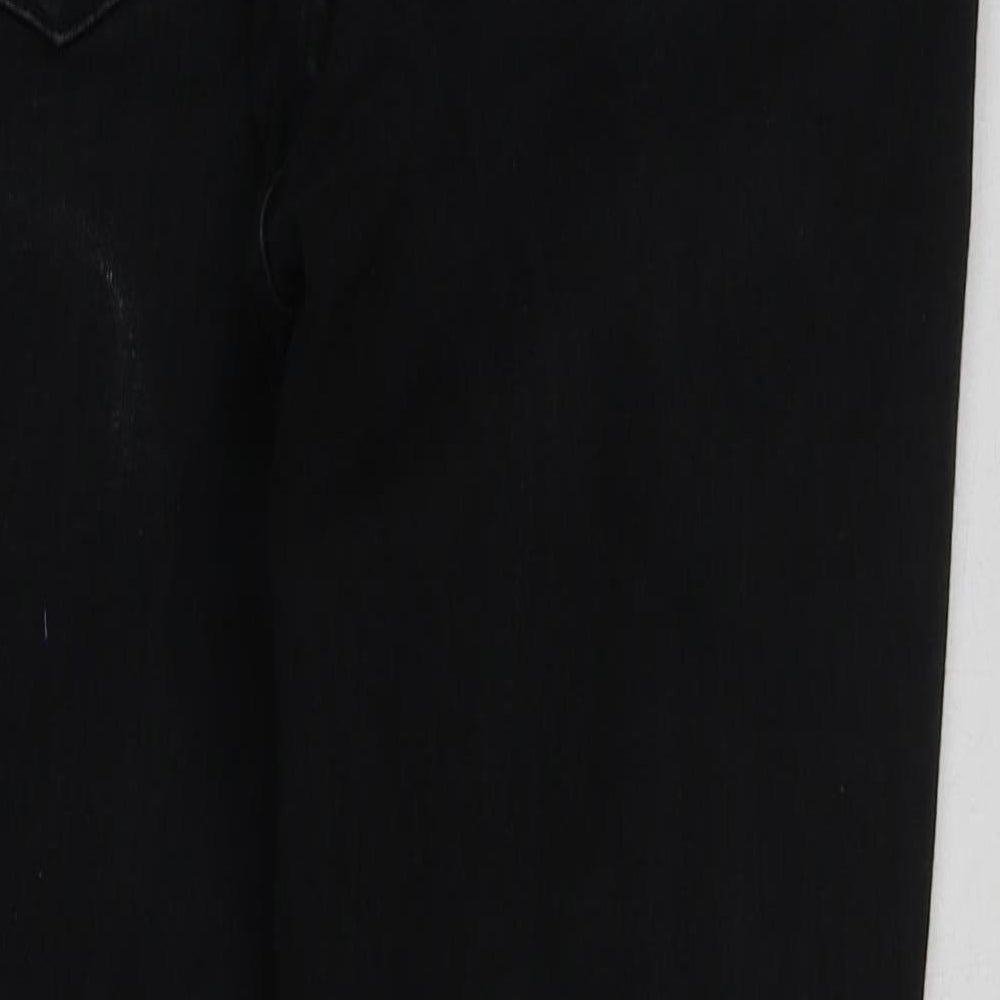 NEXT Womens Black Cotton Skinny Jeans Size 12 L26 in Regular Button