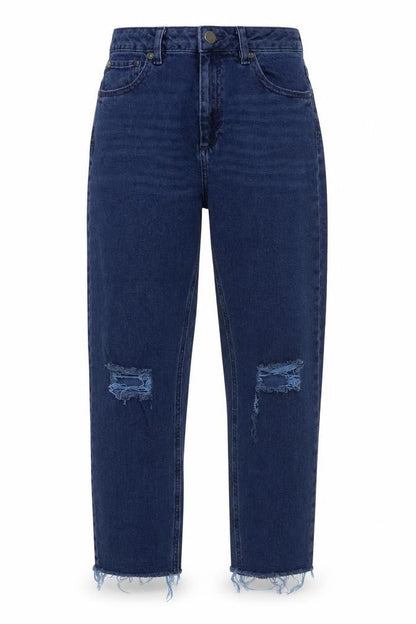 Womens UK Size 28 in ASOS Regular Fit Mom Blue Jeans