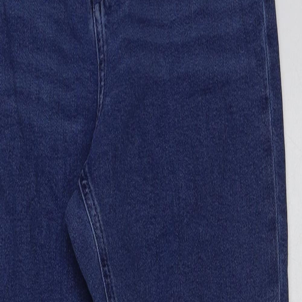 ASOS Womens Blue Cotton Mom Jeans Size 28 in L30 in Regular Button